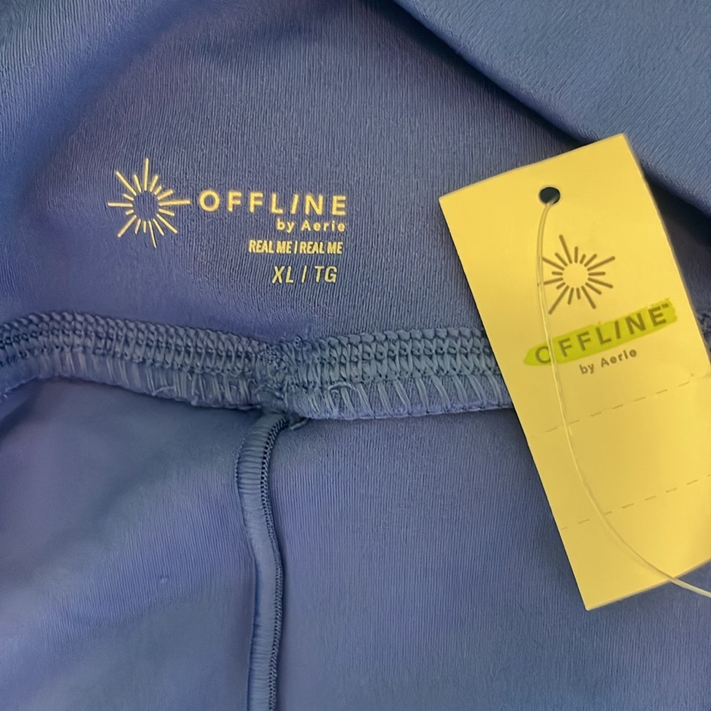NWT OFFLINE By Aerie Real Me Crossover Flowy Short in Yearbook Blue XL - Picture 6 of 6